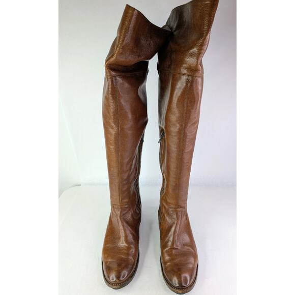 Frye Women Brown Leather OTK Over The Knee Shirley 77739 Boots Size 9.5 EUC - Picture 6 of 16